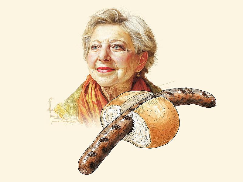 Bei einem Besuch im Coburger Land lernte Marie-Luise Marjan jetzt auch die Coburger Bratwurst kennen. Die Schauspielerin wurde vor allem durch ihre Rolle der Mutter Beimer in der ARD-Serie Lindenstraße berühmt.