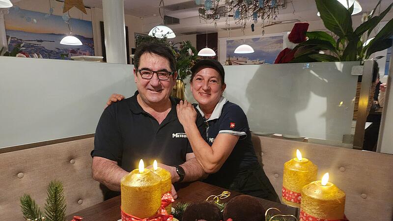 Meteora in Münnerstadt schließt nicht Wehren sich gegen die Gerüchte, dass sie ihr Restaurant Meteora in Münnerstadt schließen: Ilias und Maria Siafakas.