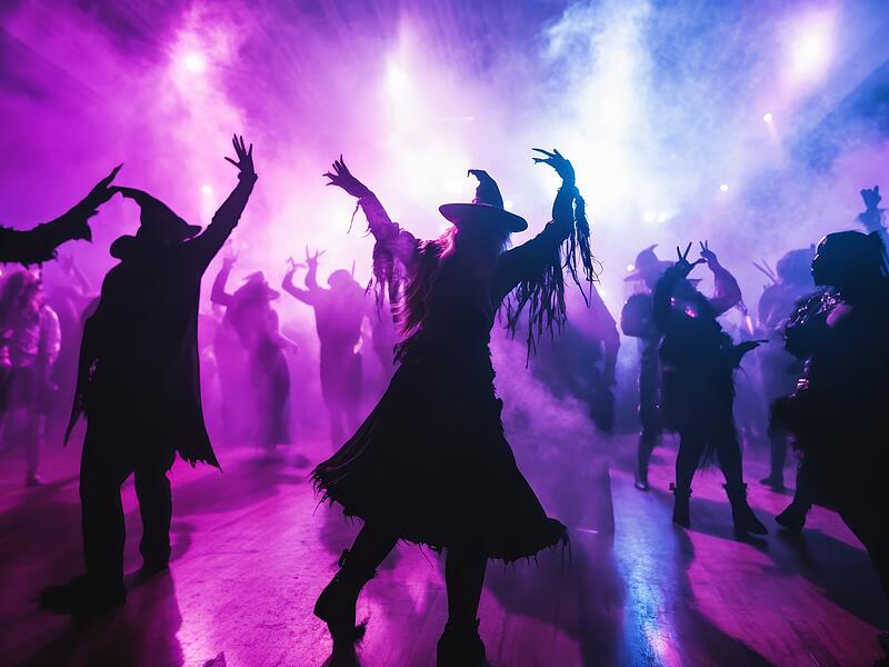 Halloween party dance floor