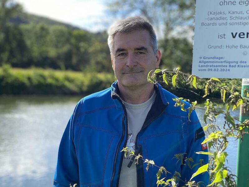 J&uuml;rgen Leitschuh, Kanu-Verleiher aus Hammelburg, musste die Saison komplett aussetzen.