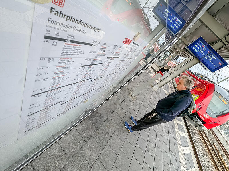 Zum 14. Dezember tritt der neue Fahrplan der Bahn in Kraft. Die Änderungen wirken sich auch auf die Bahnhöfe in Forchheim, Eggolsheim, Pinzberg, Gosberg, Wiesenthau, Kirchehrenbach, Pretzfeld und Ebermannstadt aus. Eine Übersicht.