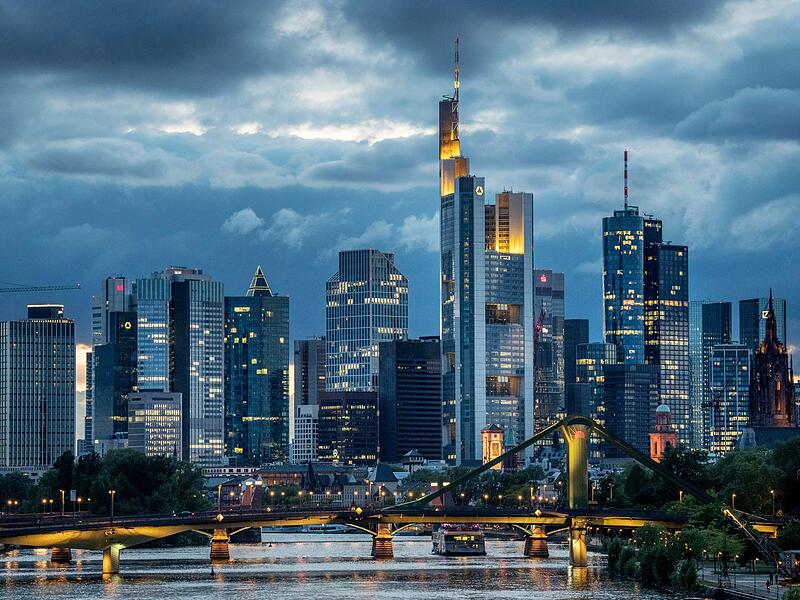 Skyline Bankenviertel in Frankfurt am Main