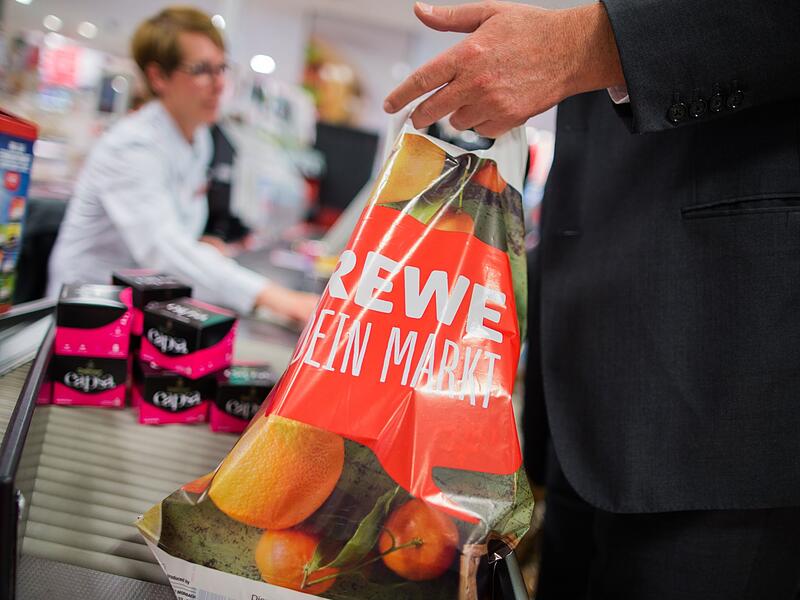 Rewe-Plastiktüte im Jahr 2016