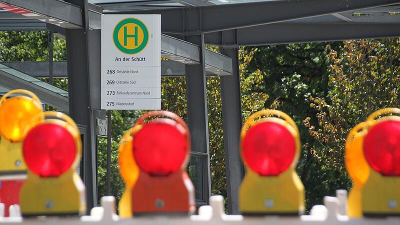 Herzogenaurach An der Schütt Die Baustelle am Busbahnhof "An der Schütt" ist eine der Sommerbaustellen in Herzogenaurach.