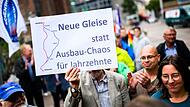Demonstration für Bahn-Neubaustrecke Hamburg-Hannover Demonstration für Bahn-Neubaustrecke Hamburg-Hannover