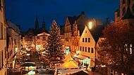 Die Bad Kissinger Innenstadt in Weihnachts- stimmung.