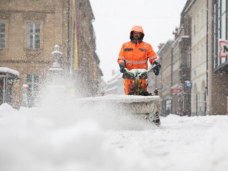 Der R&auml;umdienst hatte in Bamberg in den letzten zwei Tagen viel zu tun.