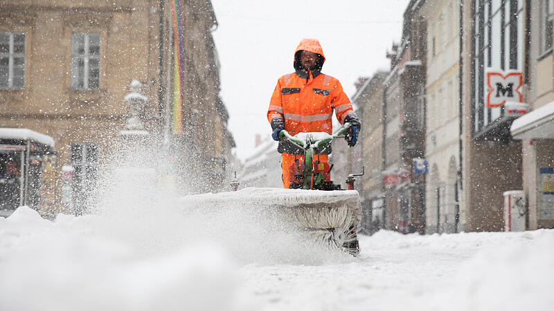 Der R&auml;umdienst hatte in Bamberg in den letzten zwei Tagen viel zu tun.