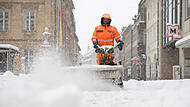 Schnee Bamberg Der Räumdienst hatte in Bamberg in den letzten zwei Tagen viel zu tun.