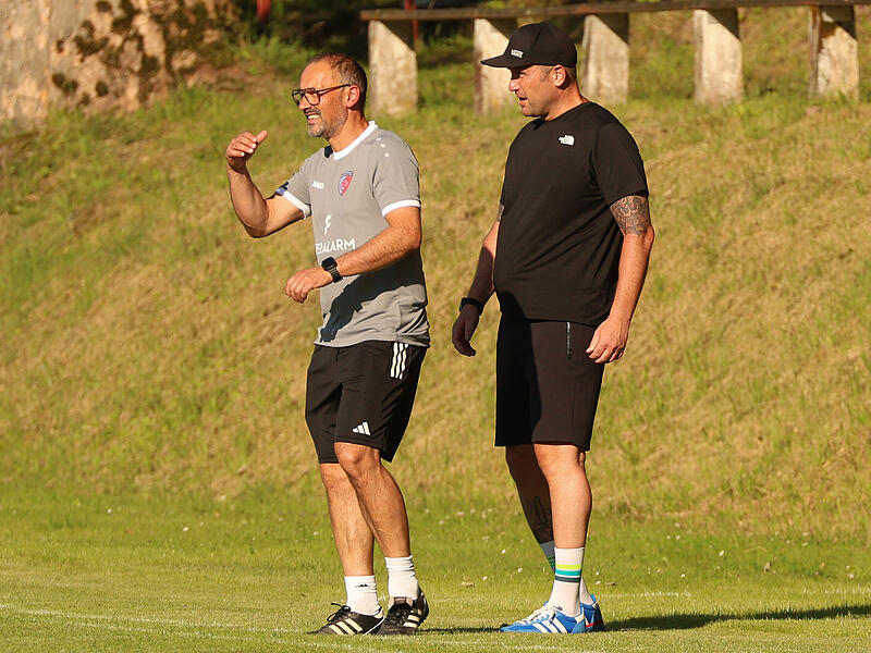 Das neue Trainergespann des Kronach: Heiko Melzer (rechts) und J&uuml;rgen Schneider&nbsp;