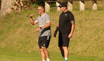 Das neue Trainergespann des Kronach: Heiko Melzer (rechts) und J&uuml;rgen Schneider&nbsp;