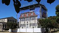 Im Haus Hirsch im Staatsbad Bad Brückenau finden derzeit Zimmererarbeiten statt. Im Haus Hirsch im Staatsbad Bad Brückenau finden derzeit Zimmererarbeiten statt.