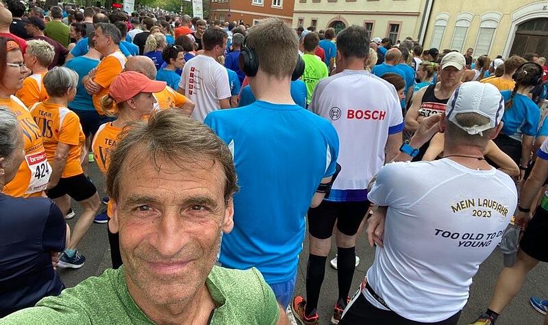 Michael Wehner am Start zum Brose-Lauf.