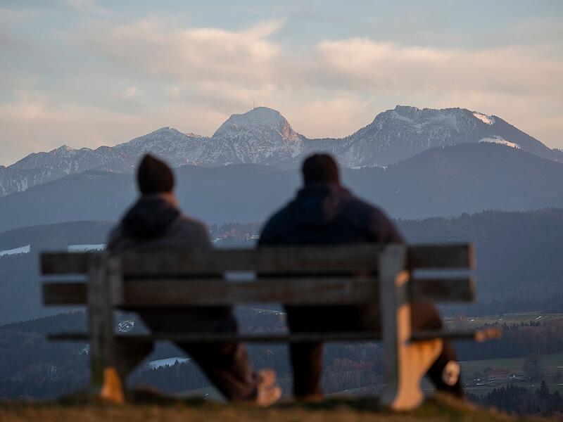 Sonnenuntergang am Irschenberg