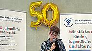 Paulina Basmer beim Poetry Slam zum Thema Kinderrechte.Christiane Brenner