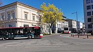 ZOB Bamberg, Busse am Zentralen Busbahnhof in der Bamberger Innenstadt, Bus, Stadtbus ZOB Bamberg, Busse am Zentralen Busbahnhof in der Bamberger Innenstadt, Bus, Stadtbus