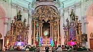 Die Klosterkirche Banz ist bei einer Nachtführung zu erleben.