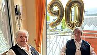 Im Alter wieder vereint sind die Zwillinge Helga Schmidt (links) und Ingeborg „Inge“ Posselt: Ihren Lebensabend verbringen die beiden rüstigen Damen gemeinsam im Seniorenheim auf der Bertelsdorfer Höhe. Heute ist ihr 90. Geburtstag. Bettina Knauth Im Alter wieder vereint sind die Zwillinge Helga Schmidt (links) und Ingeborg „Inge“ Posselt: Ihren Lebensabend verbringen die beiden rüstigen Damen gemeinsam im Seniorenheim auf der Bertelsdorfer Höhe. Heute ist ihr 90. Geburtstag. Bettina Knauth