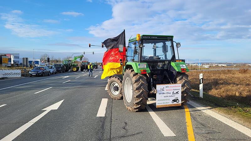 Bauernproteste entlang der B470Bauernproteste in Höchstadt