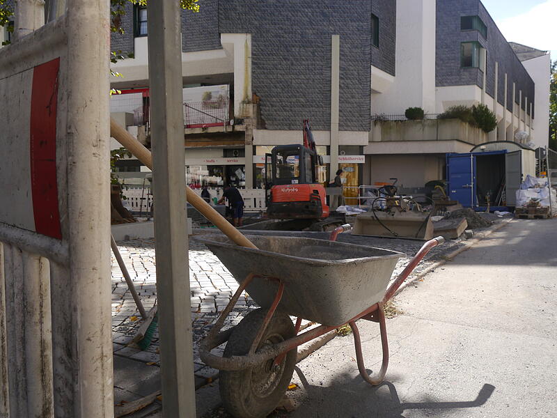 Bauarbeiten auf dem Freiherr-von-Stockmar-Platz in Coburg