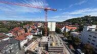 Ein neues Hochhaus entsteht in der Hindenburgstra&szlig;e in Coburg