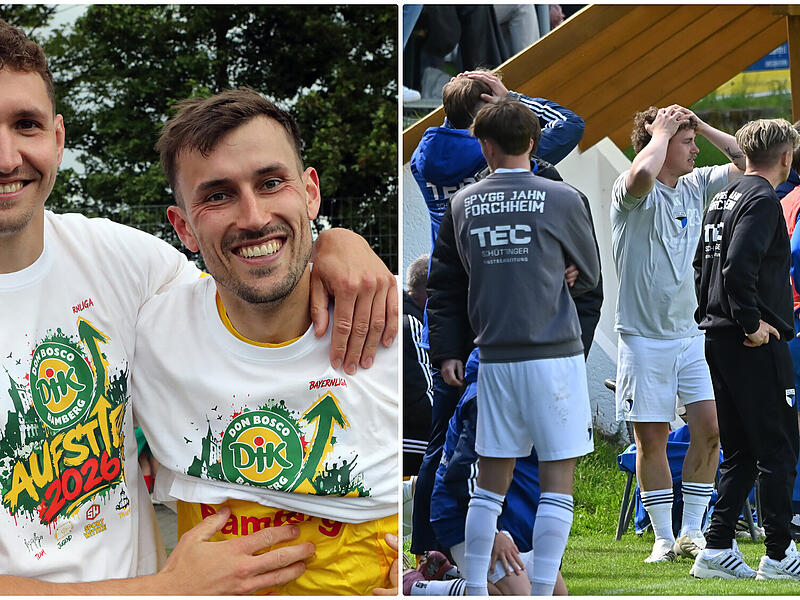 Wechselbad der Gef&uuml;hle: Bei der DJK Bamberg durfte man die Landesliga-Meisterschaft bejubeln, die SpVgg Jahn Forchheim verpasste die Relegation auf der Zielgeraden.
