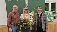 lois Meißner, Mareike Meyer und Manfred Bachmayer (von links) in Hemhofen.