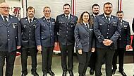 Stellvertretender Kommandant Michael Sturm, Vorsitzender Thomas Messingschlager, stellvertretender Vorsitzender Markus Hanika, neuer Vorsitzender Markus Weber, neuer stellvertretender Vorsitzender Sebastian Wach, Schriftf&uuml;hrerin Jasmin Werner, neu...