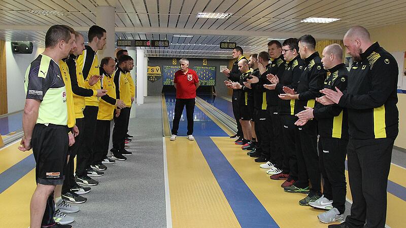 Eine klare Sache war das Bundesliga-Derby zwischen dem TSV Breiteng&uuml;&szlig;bach (r.) und dem SKC Victoria Bamberg: Mit 7:1 und einem neuen Mannschaftsbahnrekord setzte sich G&uuml;&szlig;bach durch.