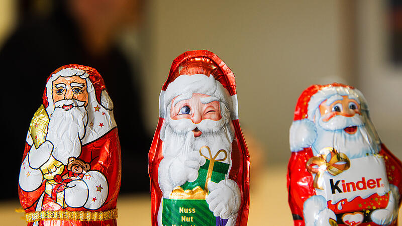 Schoko-Weihnachtsmänner Lindt, Milka, Kinder Schoko-Weihnachtsmänner Lindt, Milka, Kinder