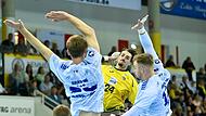 Hier geht's nicht weiter: Mikael Helmersson und der HSC Coburg haben das Heimspiel gegen den Dessau-Roßlauer HV mit 30:34 verloren.