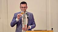 Nico Cieslar, Amtsleiter für Marketing, Tourismus und internationale Beziehungen der Stadt Forchheim, referiert über die Forchheimer Bierkultur.Forchheim & Fränkische Schweiz Nico Cieslar, Amtsleiter für Marketing, Tourismus und internationale Beziehungen der Stadt Forchheim, referiert über die Forchheimer Bierkultur.Forchheim & Fränkische Schweiz