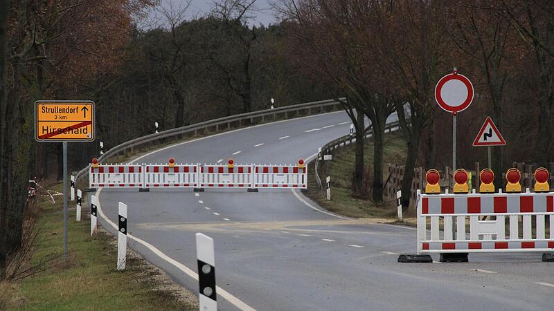 Die Straße von Hirschaid nach Strullendorf wird bis zum Sommer 2023 Sackgasse bleiben.