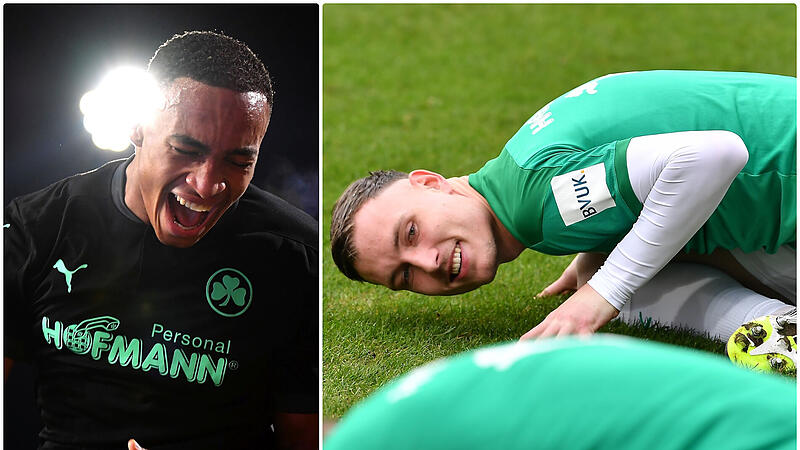 Zwei Franken, ein Team: Jamie Leweling (li.) und David Raum wurden in Nürnberg geboren, liefen gemeinsam für die SpVgg Greuther Fürth auf und sind heute Nationalspieler in der DFB-Elf.