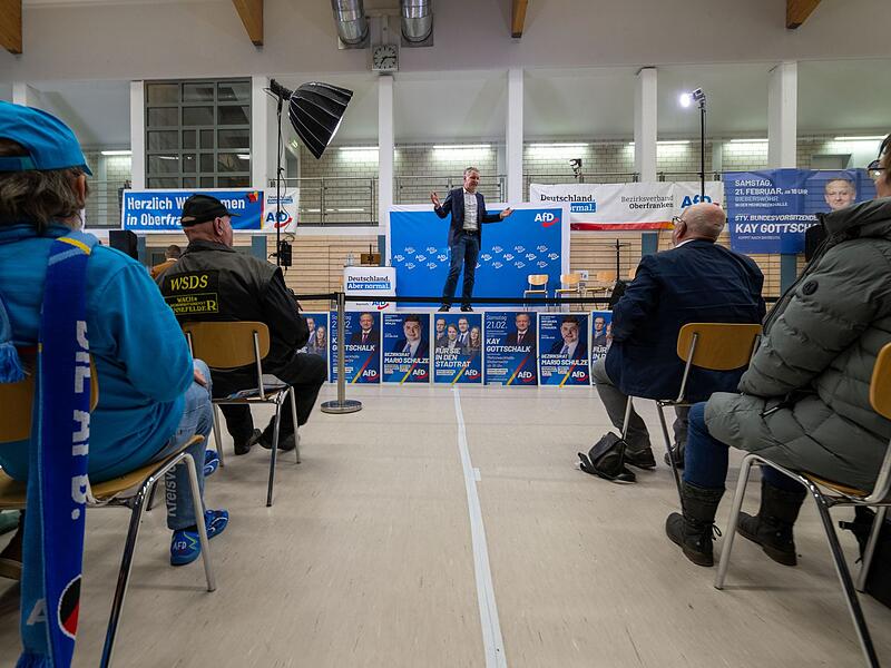 AfD-Wahlkampfveranstaltung mit H&ouml;cke in Seybothenreuth