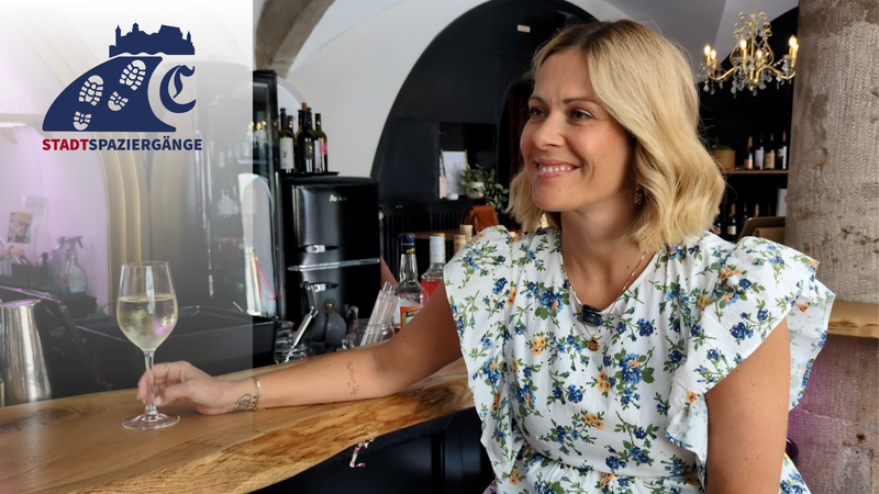 Sabrina Kerscher in ihrer Weinbar in der Steingasse in Coburg.