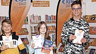 Die glücklichen Sieger (von links): Jannes Vogel (Mittelschule Baunach), Maila Ritter (Realschule Ebrach) und Benedikt Hoffmann-Kuhnt (Giechburgschule Scheßlitz).