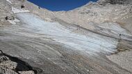 Schmelzender Gletscher auf der Zugspitze