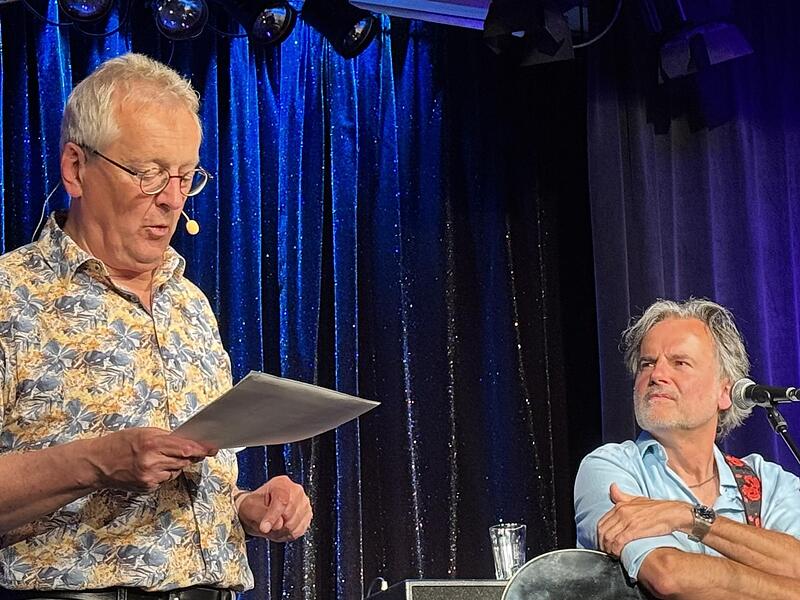 Tom Haydn (r.) und Helmut Haberkamm sind im Erlanger Theater Fifty-Fifty aufgetreten.