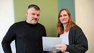 Mario-Christian Schmidt und Amelie Fuchs vom Amt für soziale Angelegenheiten der Stadt Bamberg.