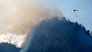 Brand im Bergwald in den Chiemgauer Alpen