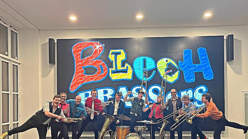 Die &bdquo;Blechbrassers&ldquo; spielen am Freitag in der Altstadt von Bad Br&uuml;ckenau.L. Strott