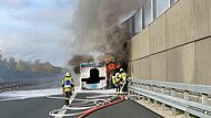 Lkw-Anh&auml;nger brennt auf der A73 bei Forchheim