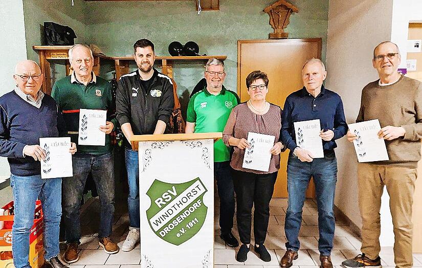 Ehrung f&uuml;r 50 Jahre Mitgliedschaft beim RSV Drosendorf.