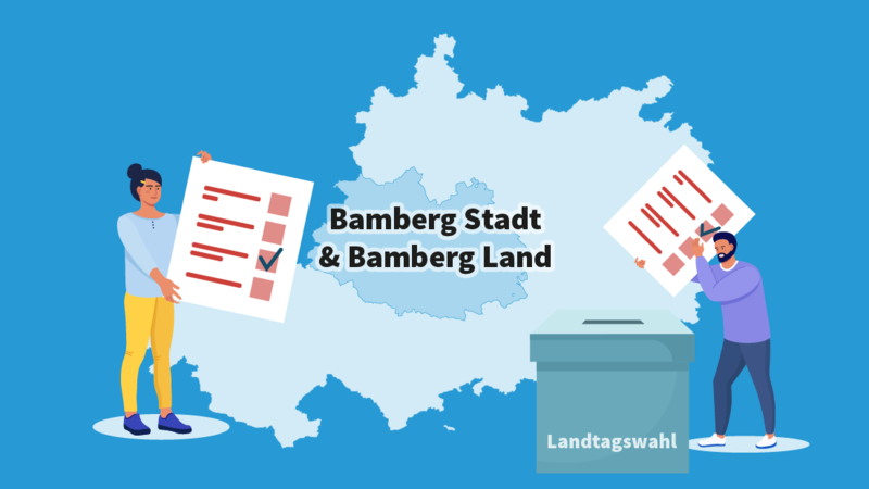 Illustration für die Stimmkreise Bamberg Stadt und Landkreis Bamberg