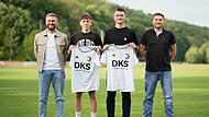 Maximilian Linz (2. v. l.) und David Pensel (2. v. r.) verstärken den TSV Marktzeuln für die neue Saison.