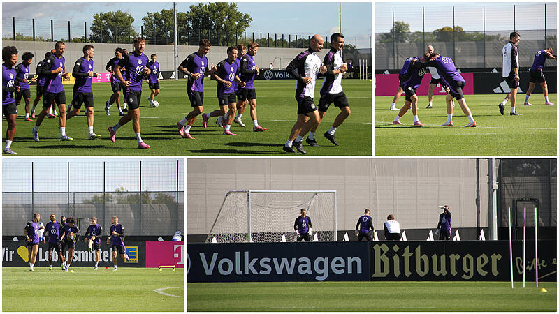 Die DFB-Elf trainierte am Mittwoch vor der Abreise in die Slowakei noch einmal in Herzogenaurach. Die DFB-Elf trainierte am Mittwoch vor der Abreise in die Slowakei noch einmal in Herzogenaurach.