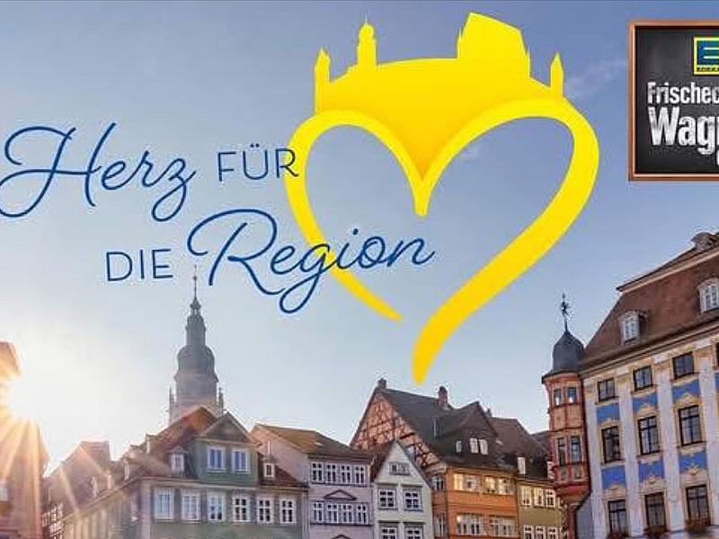 Auch in dieser Werbung beweist das E-Center Wagner Coburg ein Herz f&uuml;r die Veste!