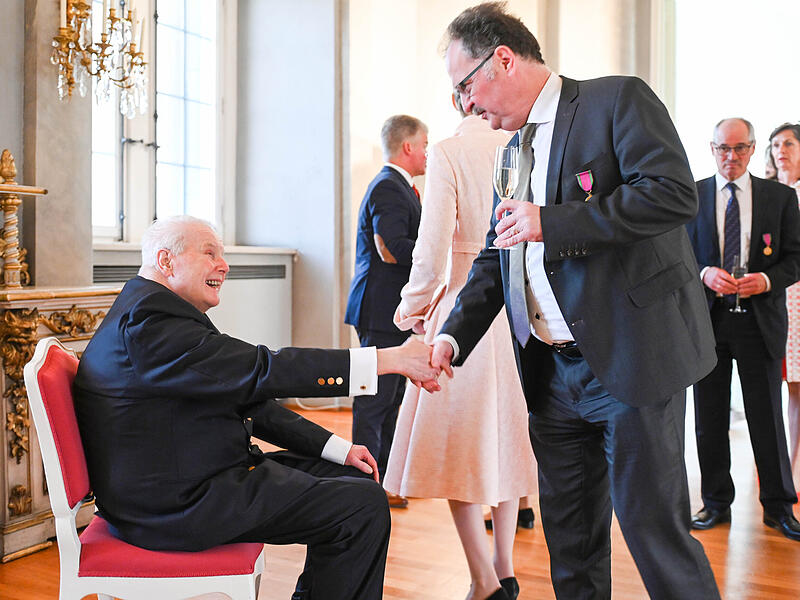 Gro&szlig;er Empfang in Coburg: Mehr als 200 geladene G&auml;ste gratulierten Andreas Prinz von Sachsen-Coburg und Gotha zum 80. Geburtstag.