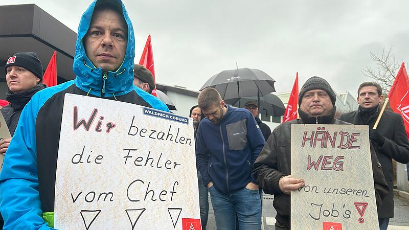 Protest gegen geplanten Stellenabbau bei Waldrich in Coburg Protest gegen geplanten Stellenabbau bei Waldrich in Coburg